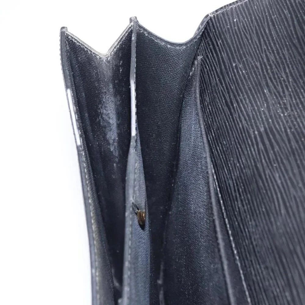 LOUIS VUITTON Epi Serviette Conseiller Business Bag Black M54422 LV Auth BA8581